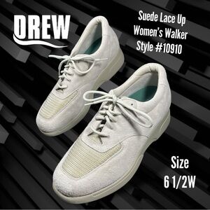 Drew Women’s Lace Up Suede Orthopedic Walker Size 6.5 Putty Tan Oyster